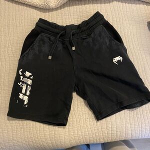 Men's Black Graphic Shorts